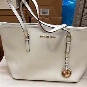 Michael Kors White Tote Bag